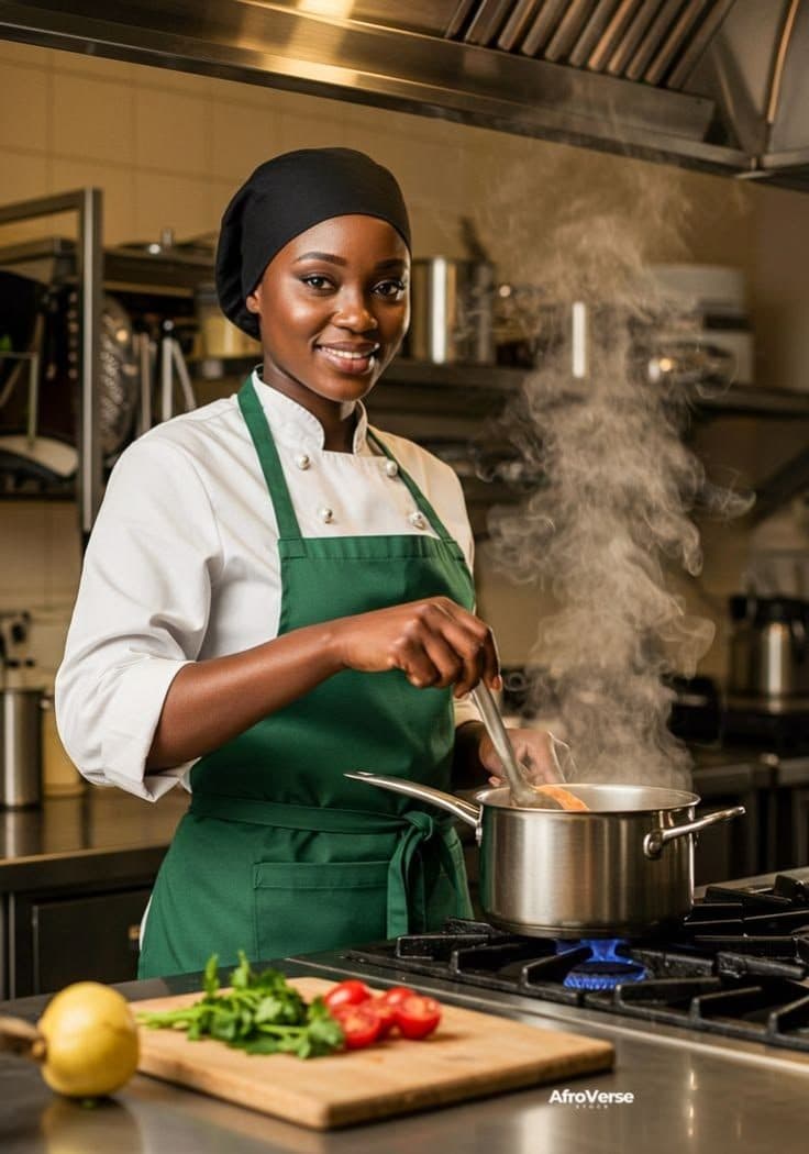 Chef cooking in the Chop Lean kitchen